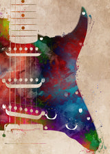 Guitar music art 5 Poster och Canvastavla
