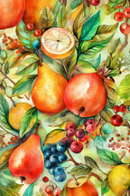 Flowers and fruits 4 Poster och Canvastavla