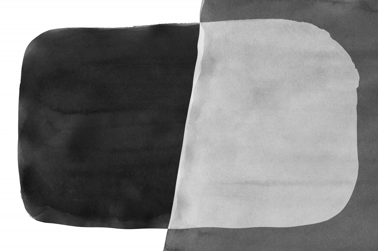 Minimal Black and White Abstract 06 Brushstroke Poster och Canvastavla