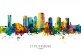 St Petersburg Florida Skyline Poster och Canvastavla