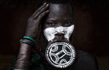 Surma tribe woman. Poster och Canvastavla