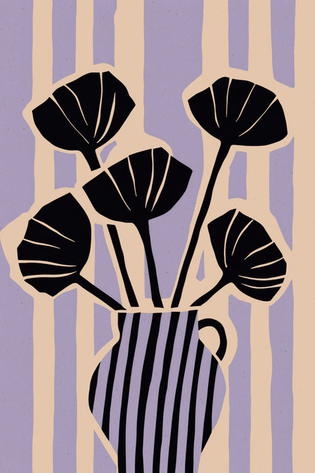 Stripedstilllifeno2 Fullsize Vas och keramikposter