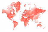 World map with outlined countries, Coralinah Poster och Canvastavla