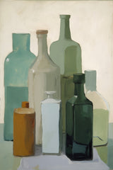 Green Bottles Poster och Canvastavla