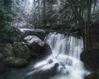 First Snow at the Falls Poster och Canvastavla