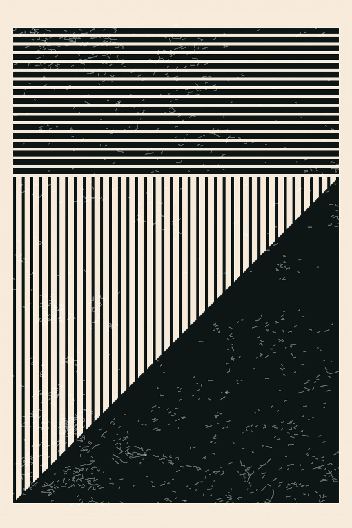 Black and White Lines Series #3 Poster och Canvastavla