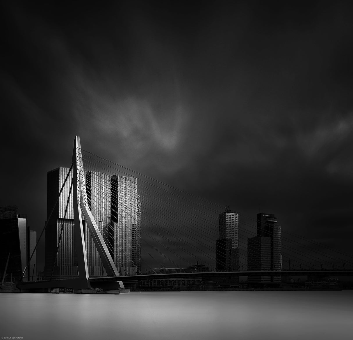 The Erasmus bridge Rotterdam the Netherlands Poster och Canvastavla