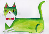 The green cat Poster och Canvastavla