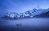 Misty Winter Evening Poster och Canvastavla