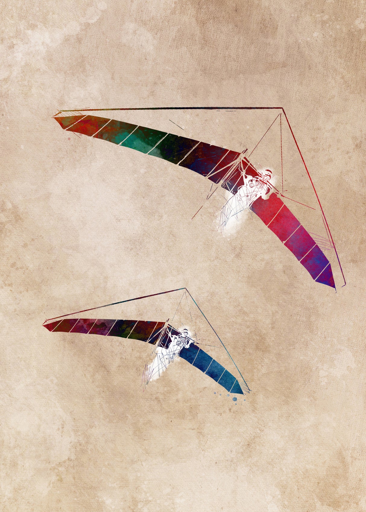 Paraglider sport art #paraglider Poster och Canvastavla