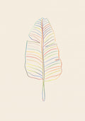 Banana Rainbow Leaf Poster och Canvastavla
