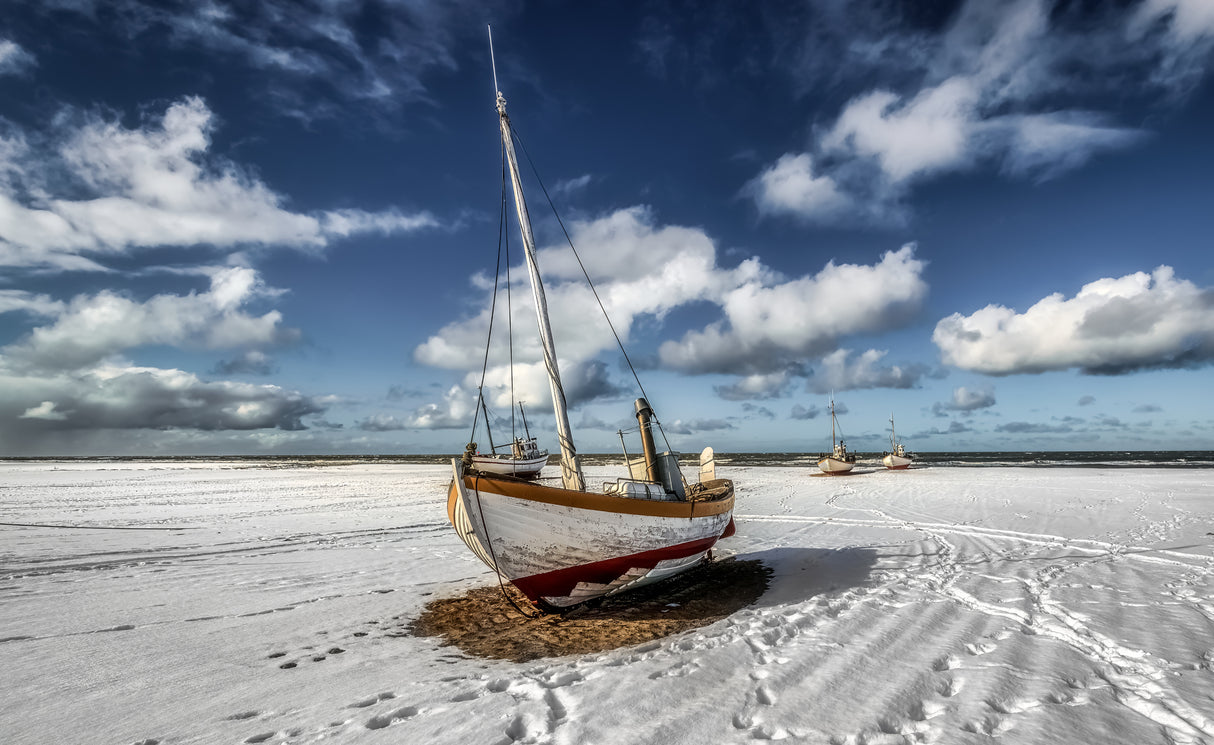 Winter in Slettestrand Poster och Canvastavla