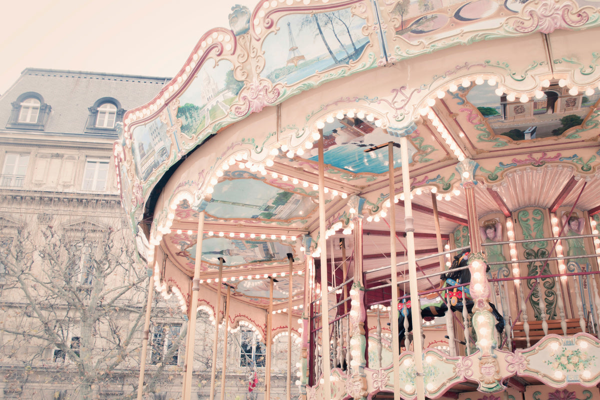 Paris Carousel Poster och Canvastavla