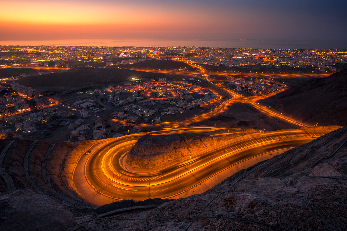 Sunset from Muscat Poster och Canvastavla