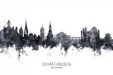 Schaffhausen Switzerland Skyline Poster och Canvastavla