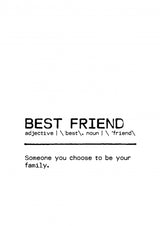 Quote Best Friend Family Poster och Canvastavla