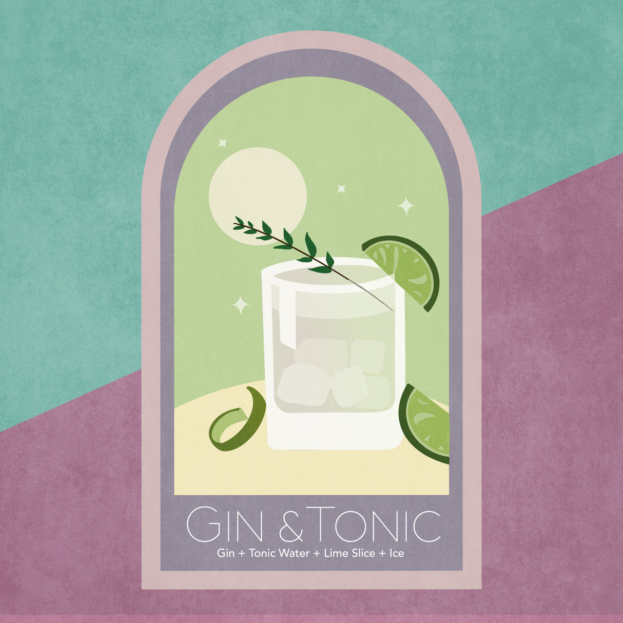 Kokteyl Gin Tonic Poster och Canvastavla