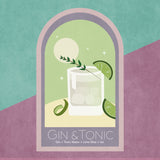 Kokteyl Gin Tonic Poster och Canvastavla