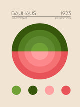 Bauhaus Yesil Daire Poster och Canvastavla