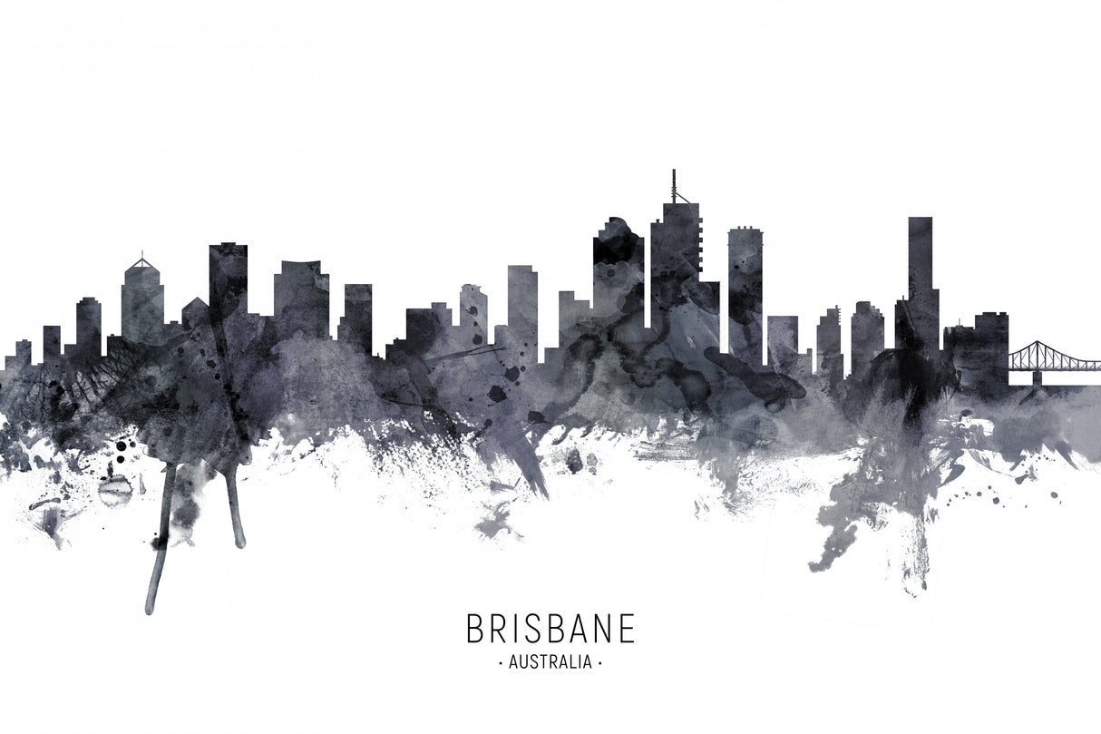 Brisbane Australia Skyline Poster och Canvastavla