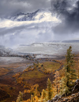 Meeting autumn with winter (Altai) Poster och Canvastavla