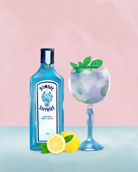 Gin Cocktail Poster Kitchen poster eller kökstavla