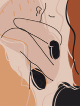 Abstract Earth Tone Couple Poster och Canvastavla
