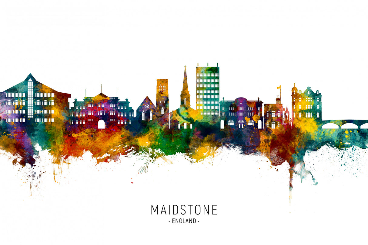 Maidstone England Skyline Poster och Canvastavla