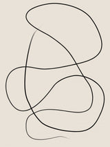 Swirling One Line Art Poster och Canvastavla