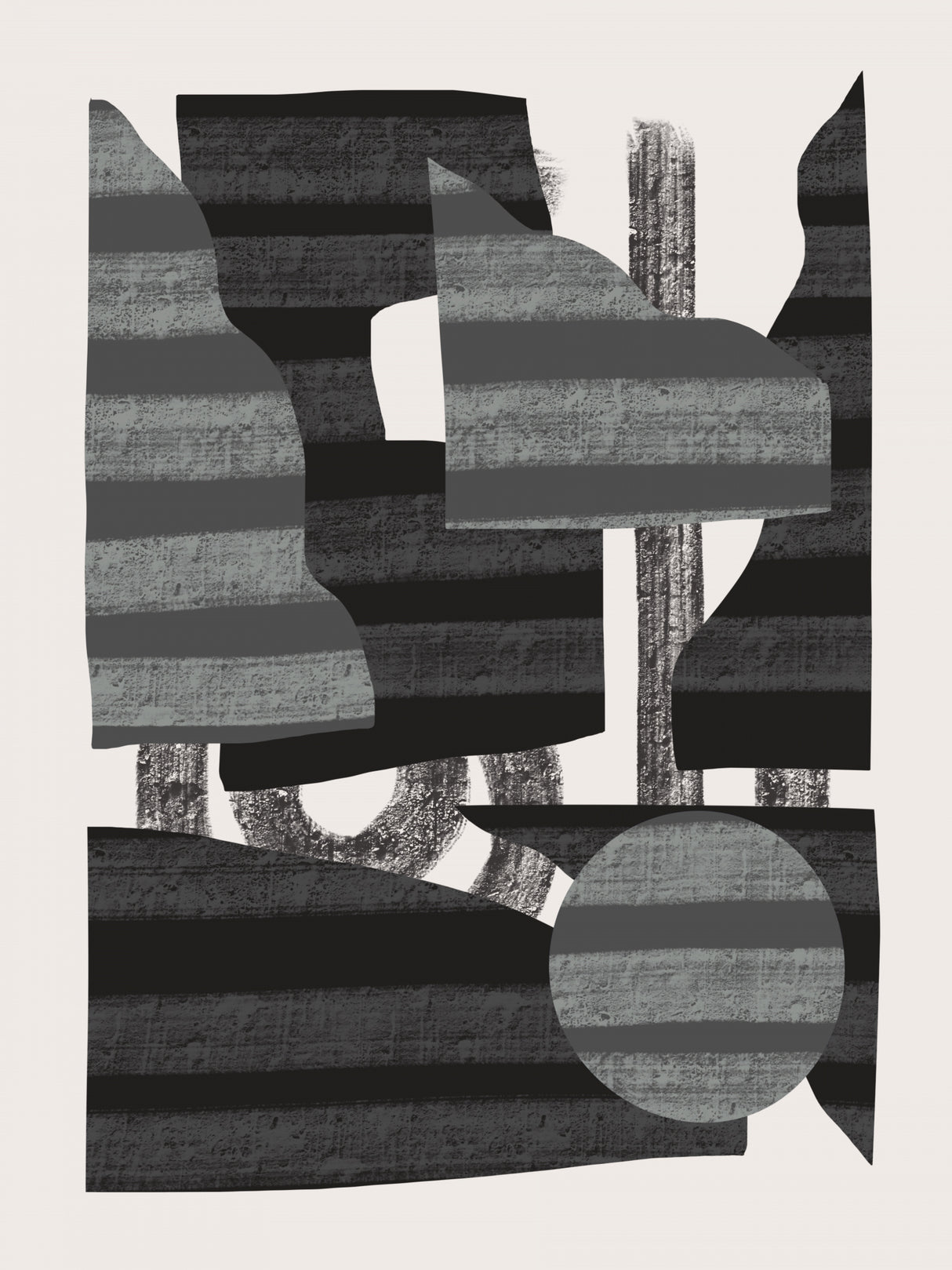 Abstract Stripe Minimal Collage 26 Poster och Canvastavla