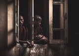 Novice at window Poster och Canvastavla