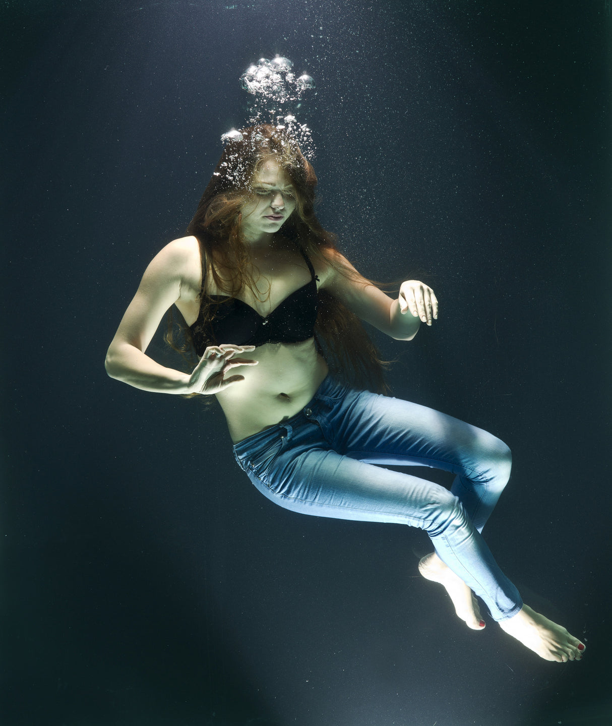 underwater artistic portrait shooting Poster och Canvastavla