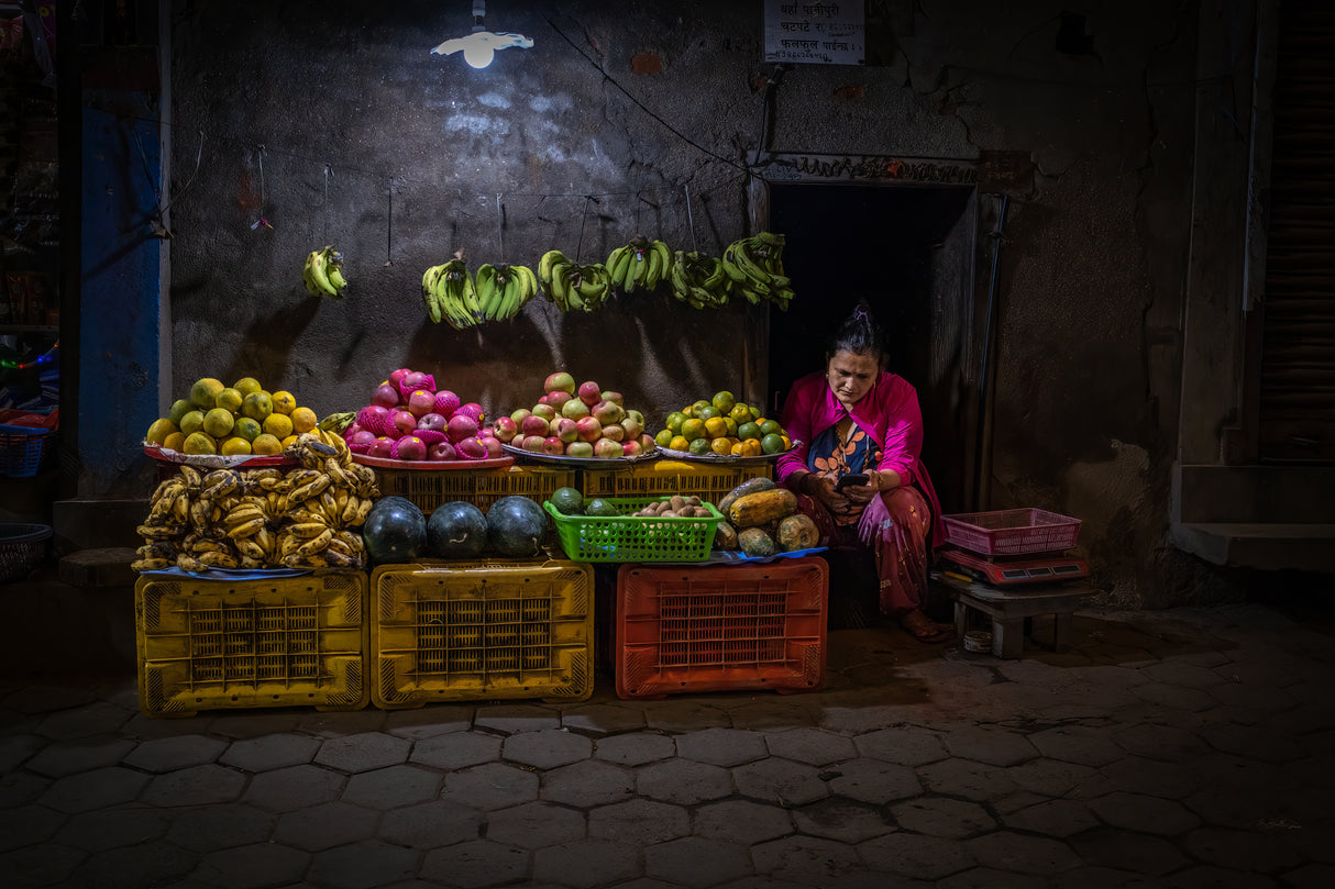Night at the market Poster och Canvastavla