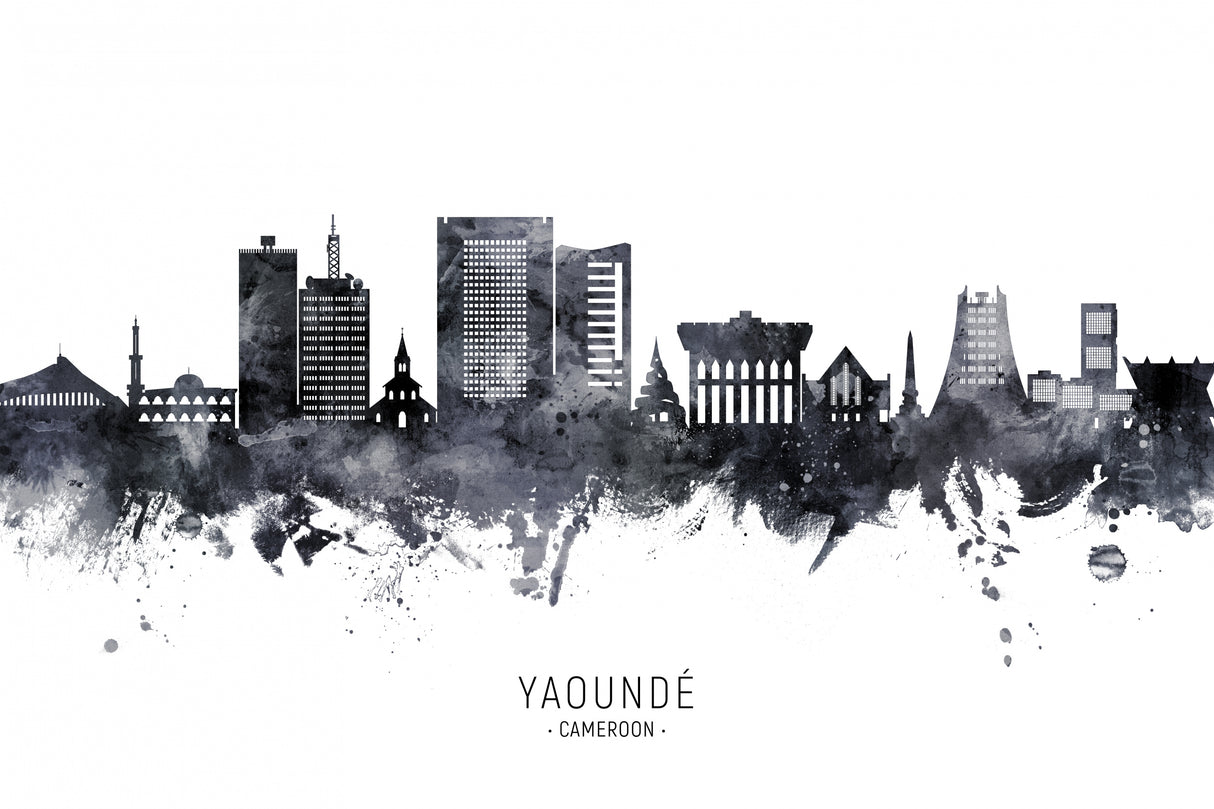 Yaoundé Cameroon Skyline Poster och Canvastavla