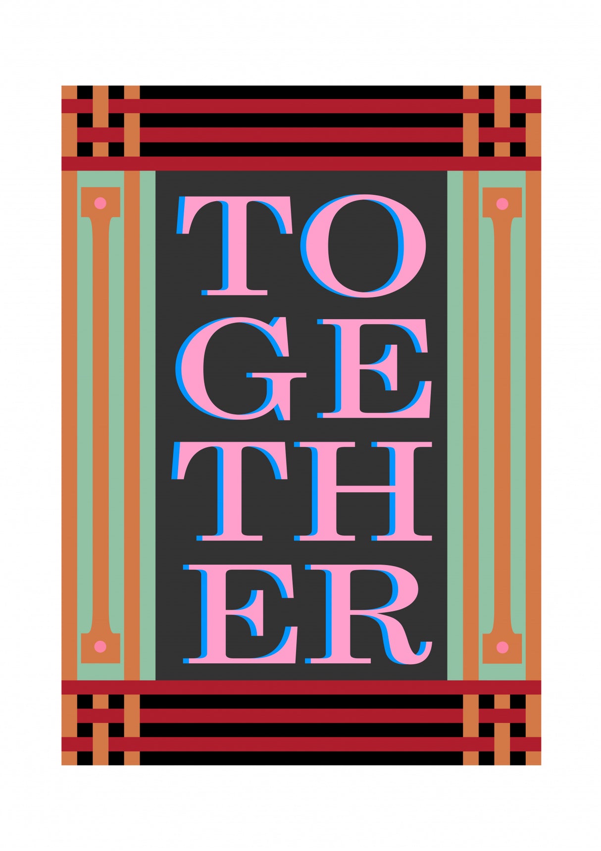 Together Black Poster och Canvastavla