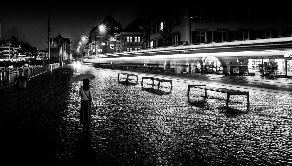 Rainy Night Poster och Canvastavla