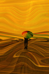 The man with the umbrella Poster och Canvastavla