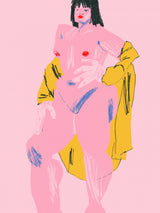 Pink &amp; Yellow Nude Poster och Canvastavla
