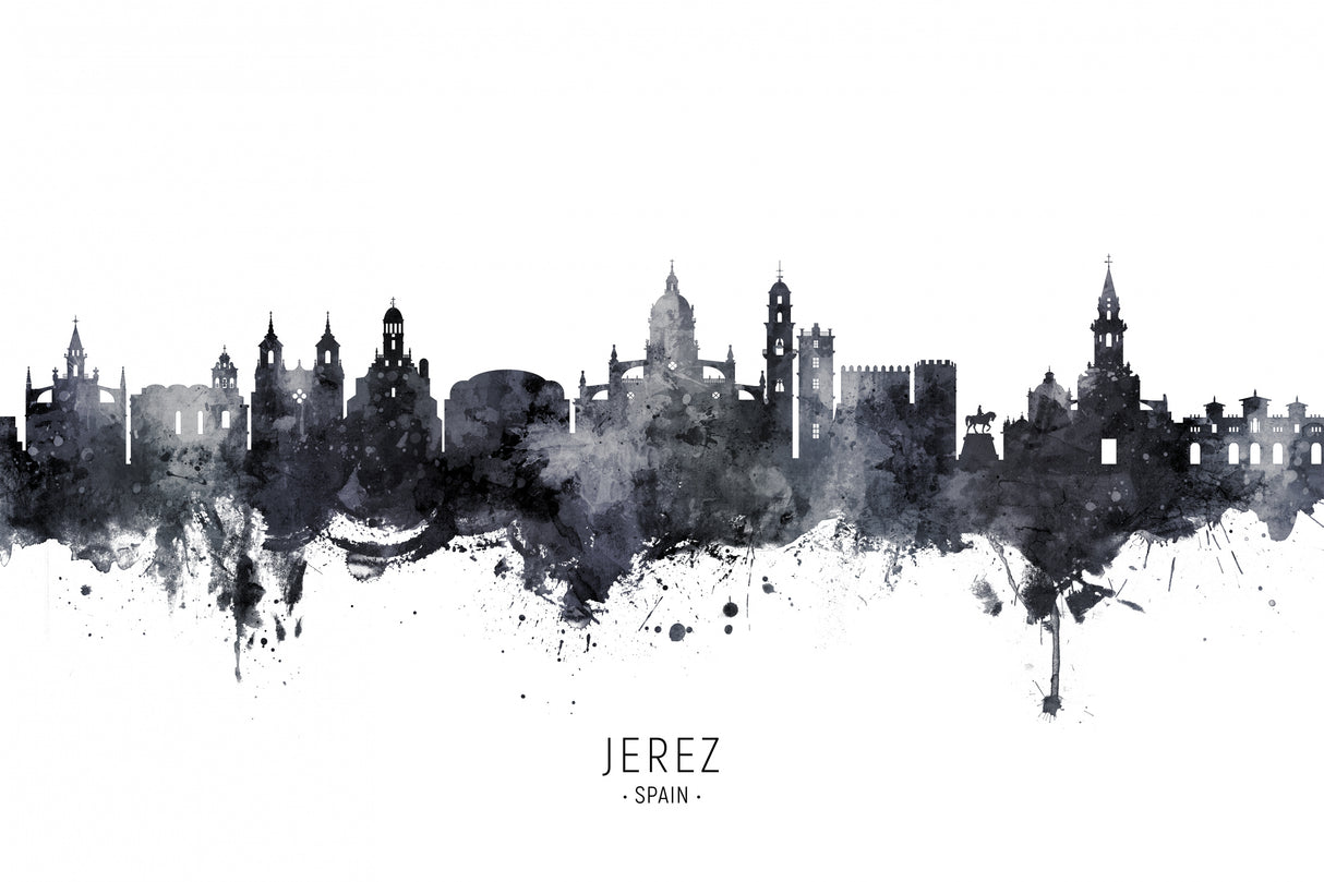 Jerez Spain Skyline Poster och Canvastavla