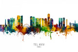 Tel Aviv Israel Skyline Poster och Canvastavla
