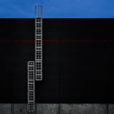 Industrial Red Line Poster och Canvastavla