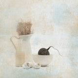Soft impression with rammenas and milk Poster och Canvastavla