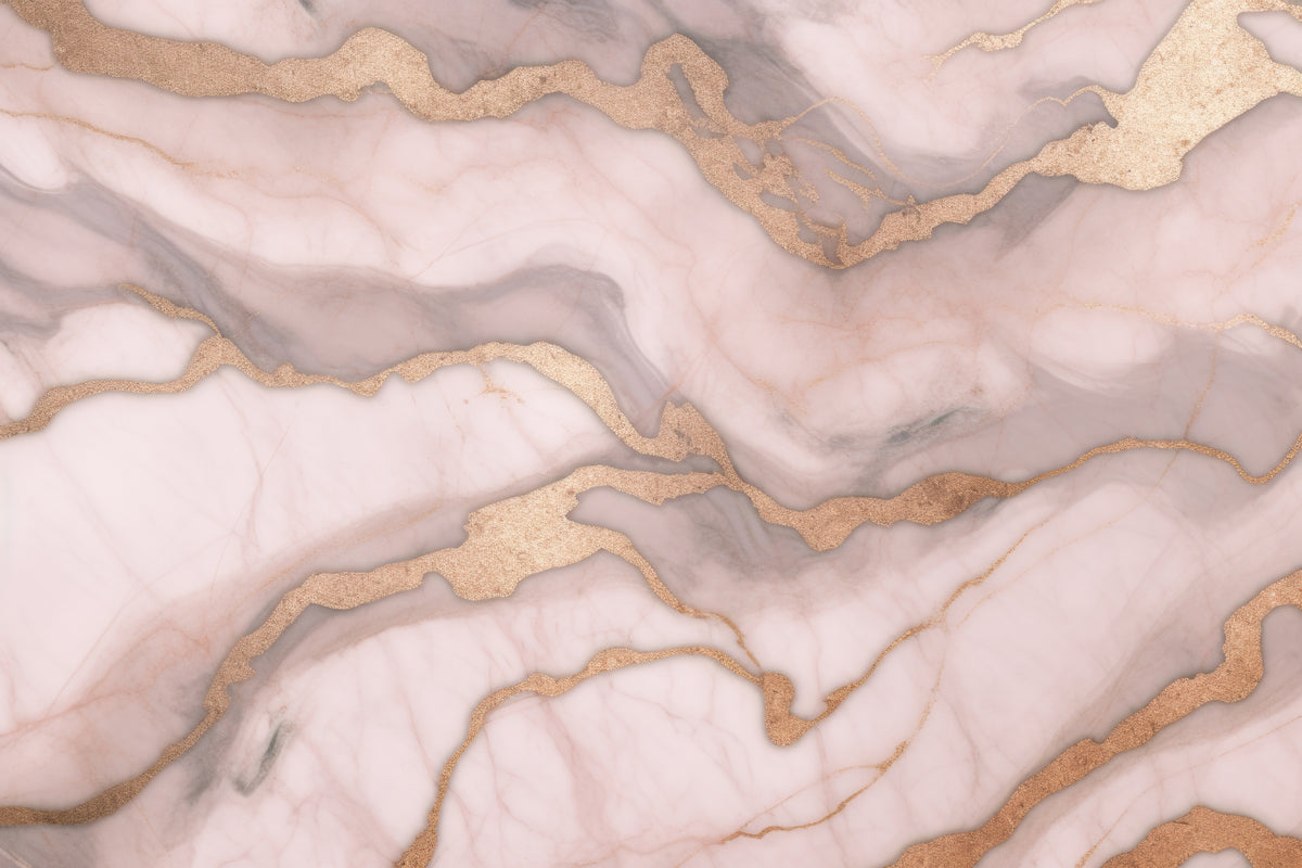 Marble Elegance Rose Gold Poster och Canvastavla
