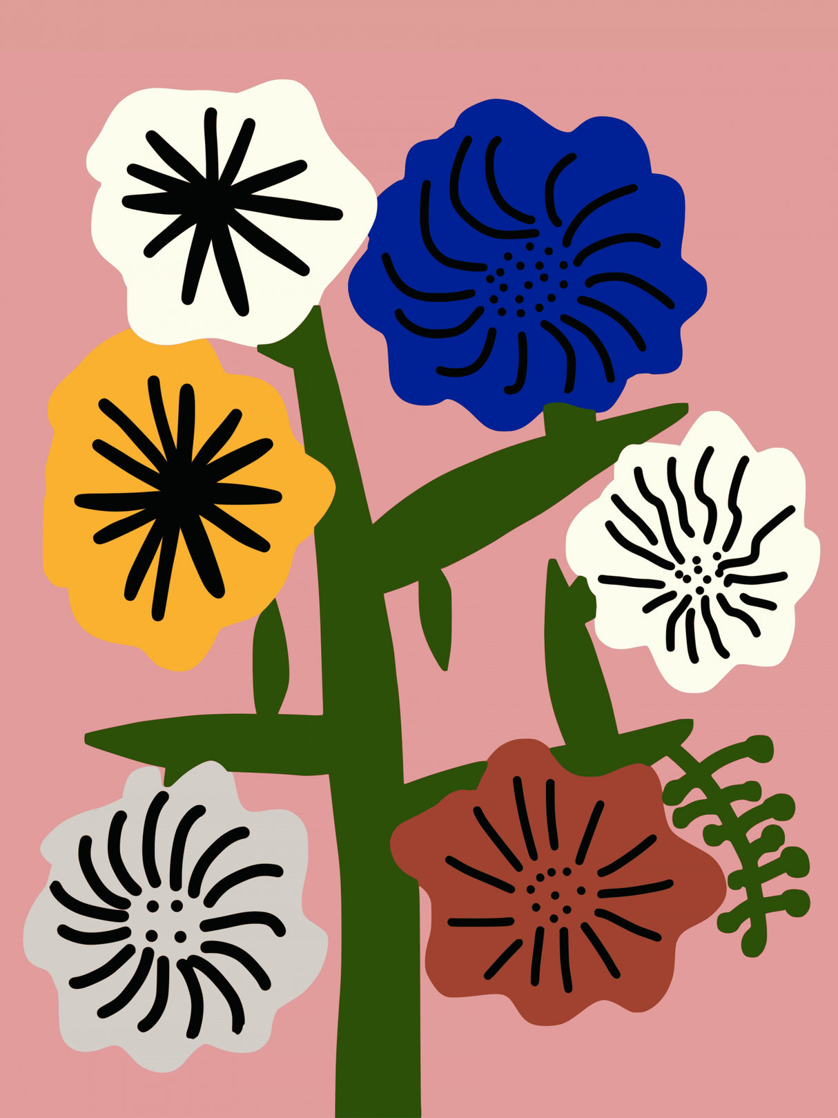 Multicolor Bloom Poster och Canvastavla