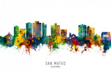 San Mateo California Skyline Poster och Canvastavla