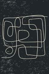 Black and White One Line #2 Poster och Canvastavla