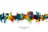 Fayetteville Arkansas Skyline Poster och Canvastavla