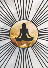 Black Gold Sun Yoga 7 Poster och Canvastavla