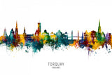 Torquay England Skyline Poster och Canvastavla