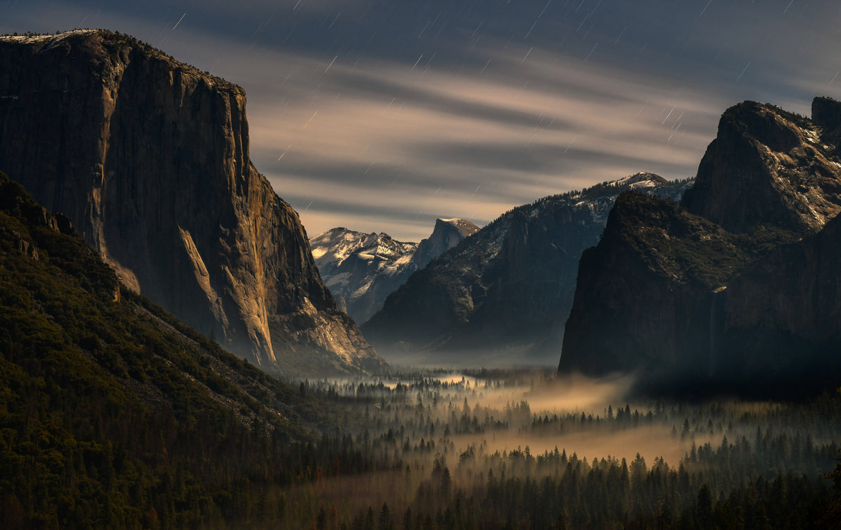 Tunnel View at Night Poster och Canvastavla